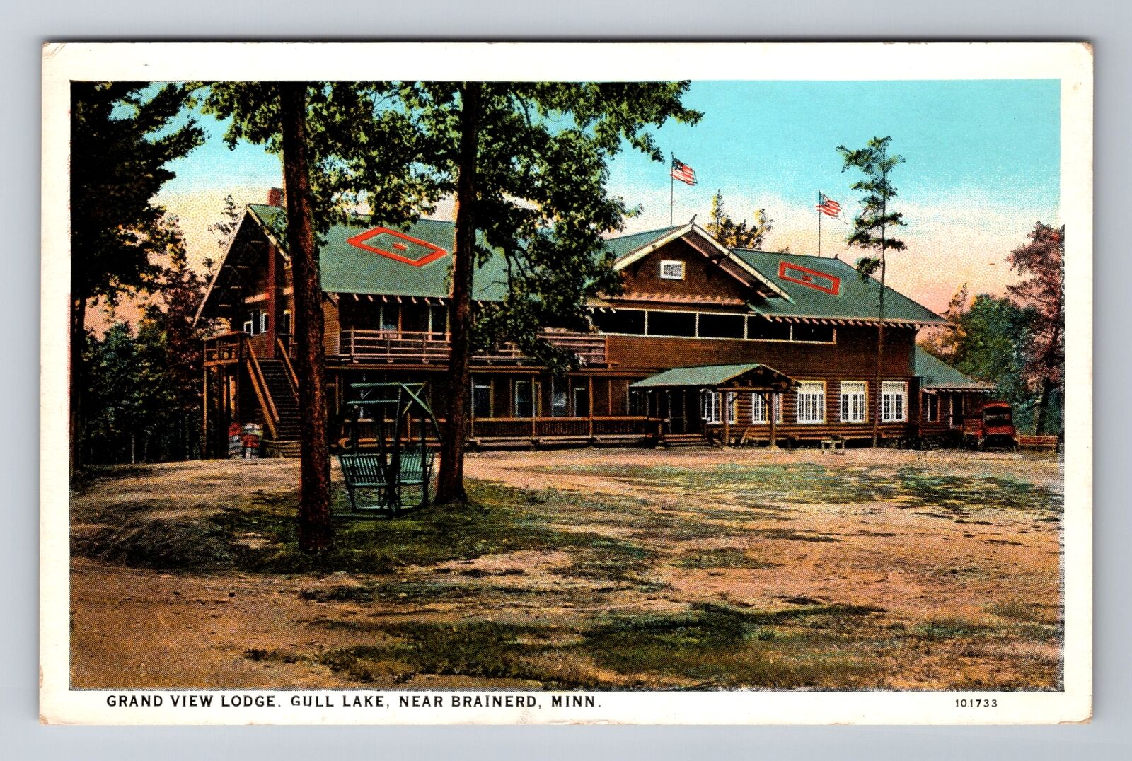Brainerd MN-Minnesota, Grand View Lodge, Advertising, Vintage Souvenir Postcard