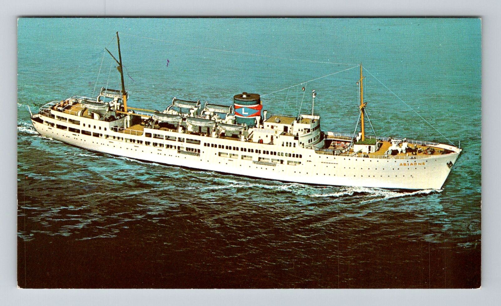 Miami FL-Florida, Eastern Steamship Line SS Ariadne Vintage Postcard