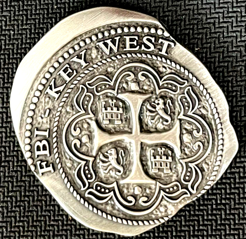 FBI - Key West - VINTAGE Doubloon version - 1.75in version challenge coin