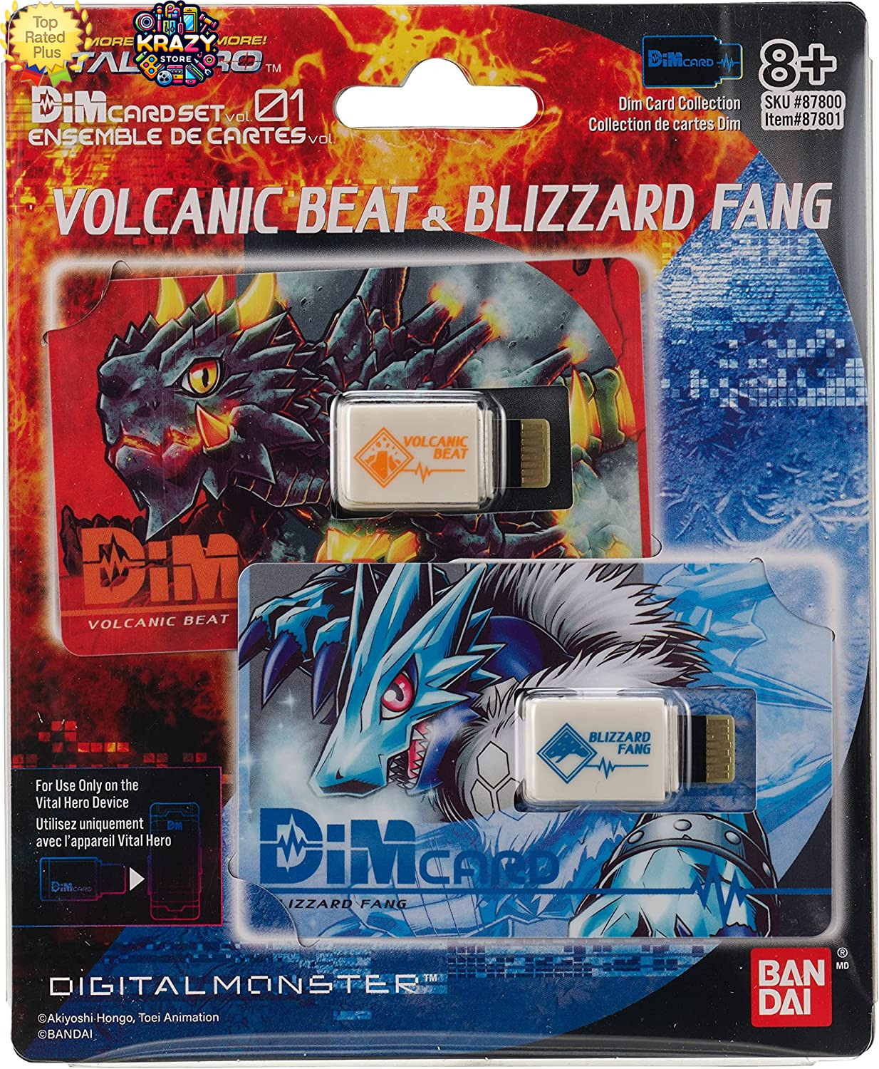 Vital Hero DIM Card Pack - Unleash the Power of Volcanic Beat & Blizzard Fang