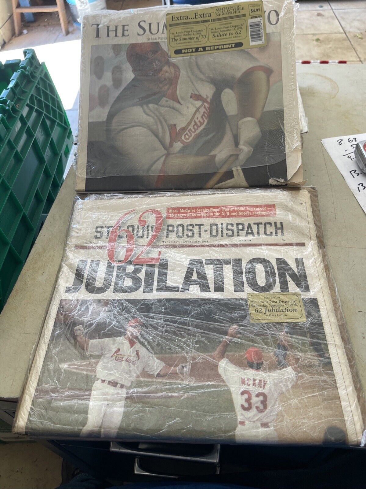 1998 St Louis Post Dispatch 62 Jubilation & Salute to 62, Summer of 70 McGwire