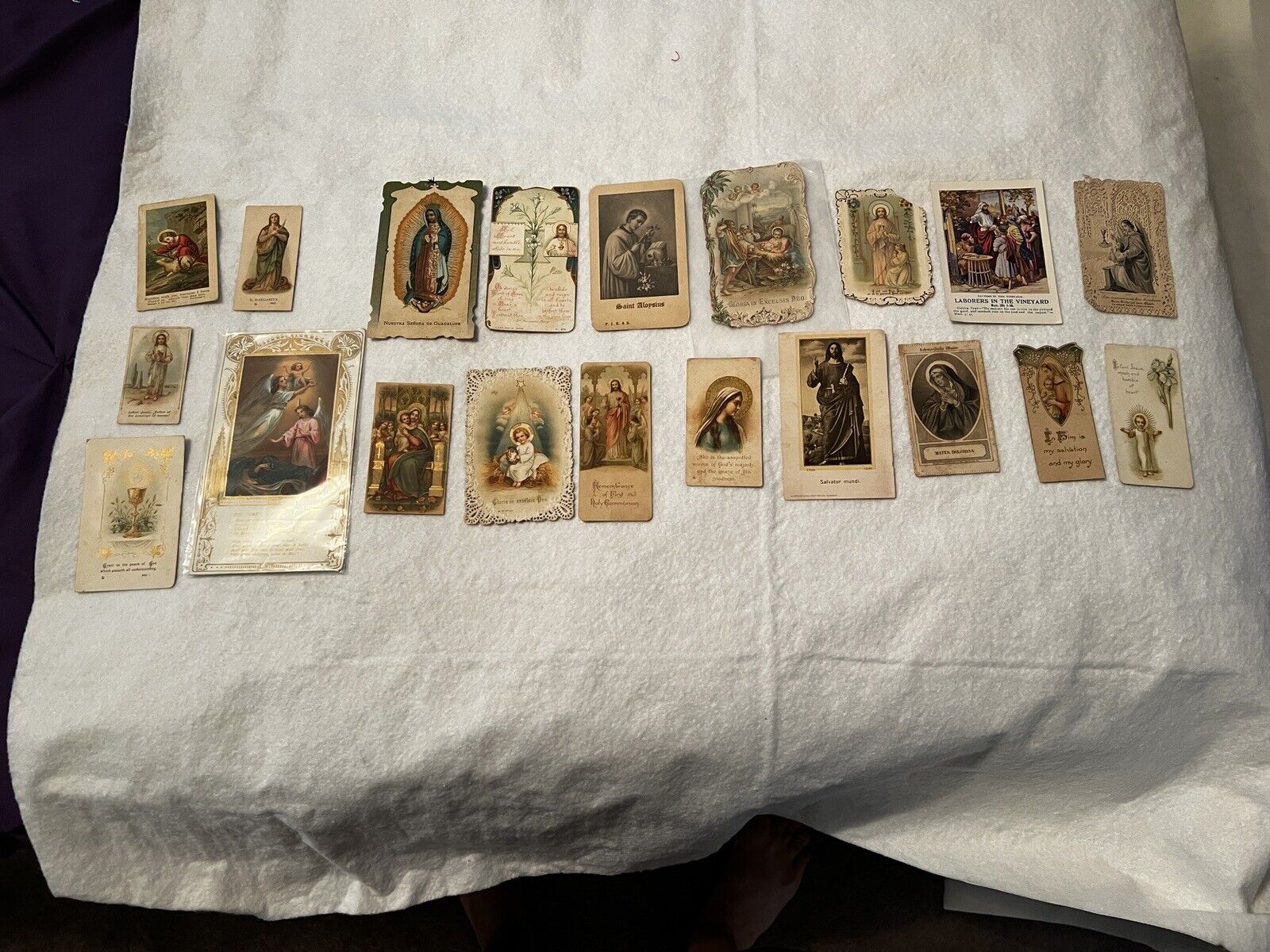 Antique Religious Jesus Bookmarks Prayer Cards 1880- 1910 Lot 20