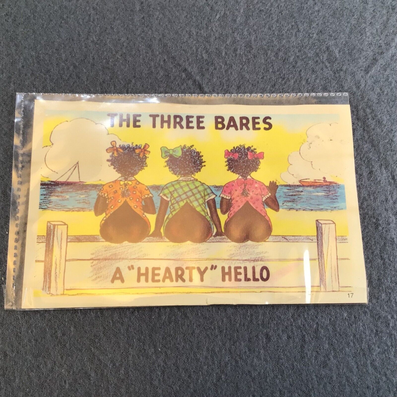 The Three Bares Postcard Vintage \