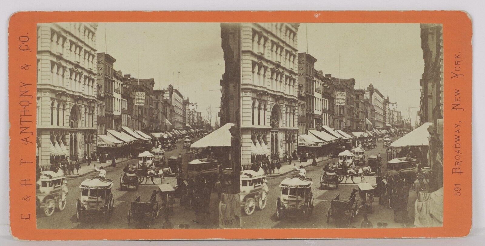 E. & H.T. Anthony, \'Looking up Broadway from ... Grand Street\