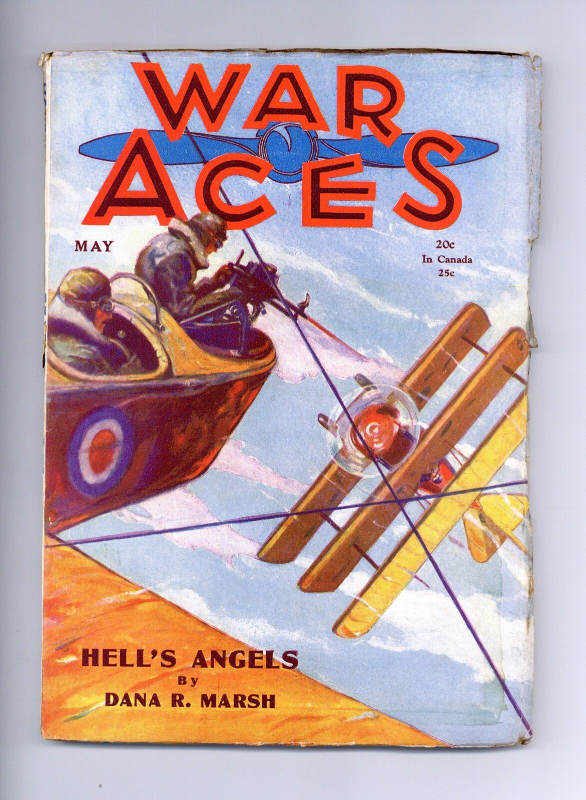 War Aces Pulp May 1930 Vol. 1 #2 VG