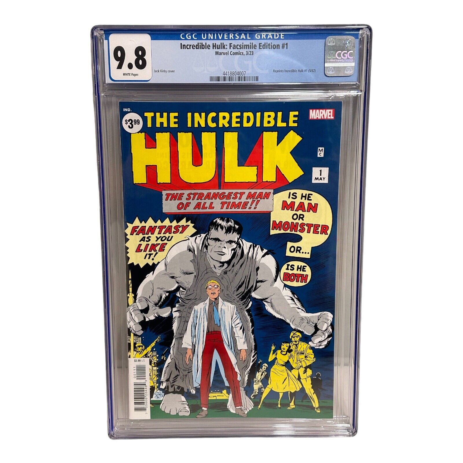 Incredible Hulk #1 CGC 9.8 Facsimile 1st Appearance Of The Hulk 2023