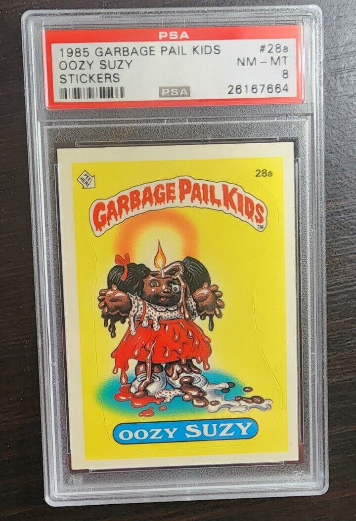 1985 Vintage GPK Garbage Pail Kids OS1 Series 1 Matte OOZY SUZY #28a NM-MT PSA 8