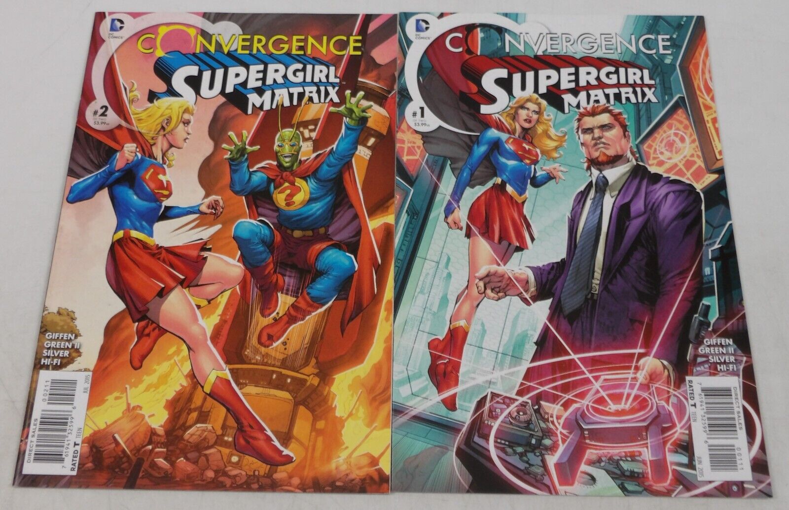 Convergence Supergirl: Matrix #1-2 VF/NM complete series Ambush Bug Keith Giffen