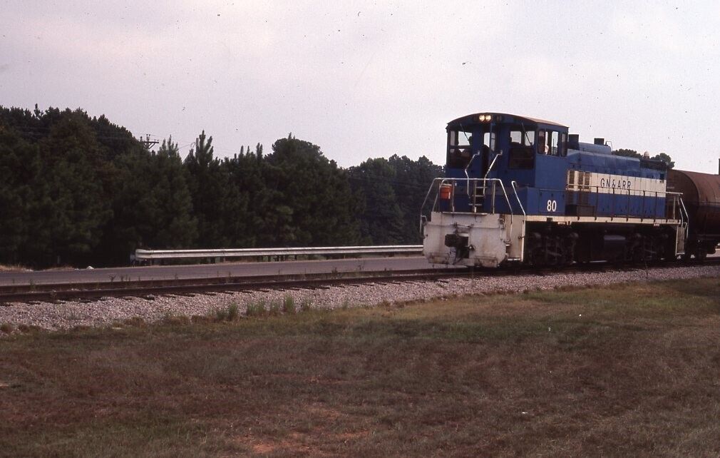 GN&ARR GRAYSONIA NASHVILLE & ASHDOWN Railroad Train MILLWOOD AR 1985 Photo Slide