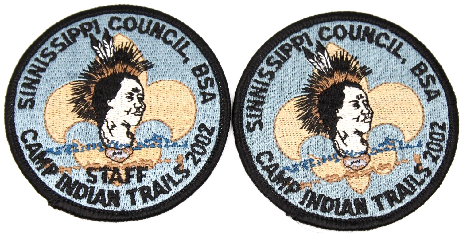 2002 STAFF Participant Camp Indian Trails Sinnissippi Council Patch Set WI IL
