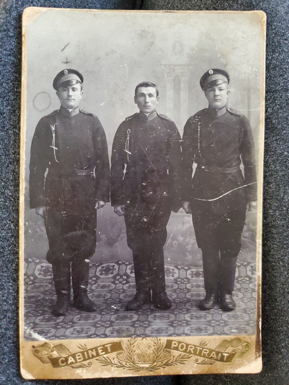 Russian Imperial Infantry Regiment Soldiers Photo Cabinet Card