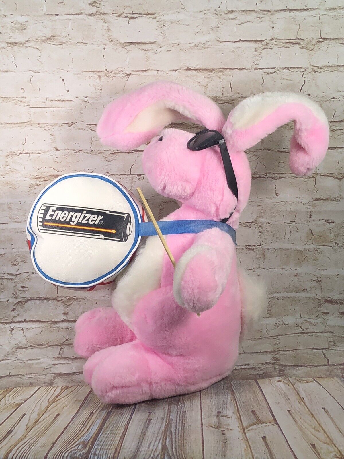 vtg 80's Energizer Bunny pink promotional plush bunny large 24'' tall