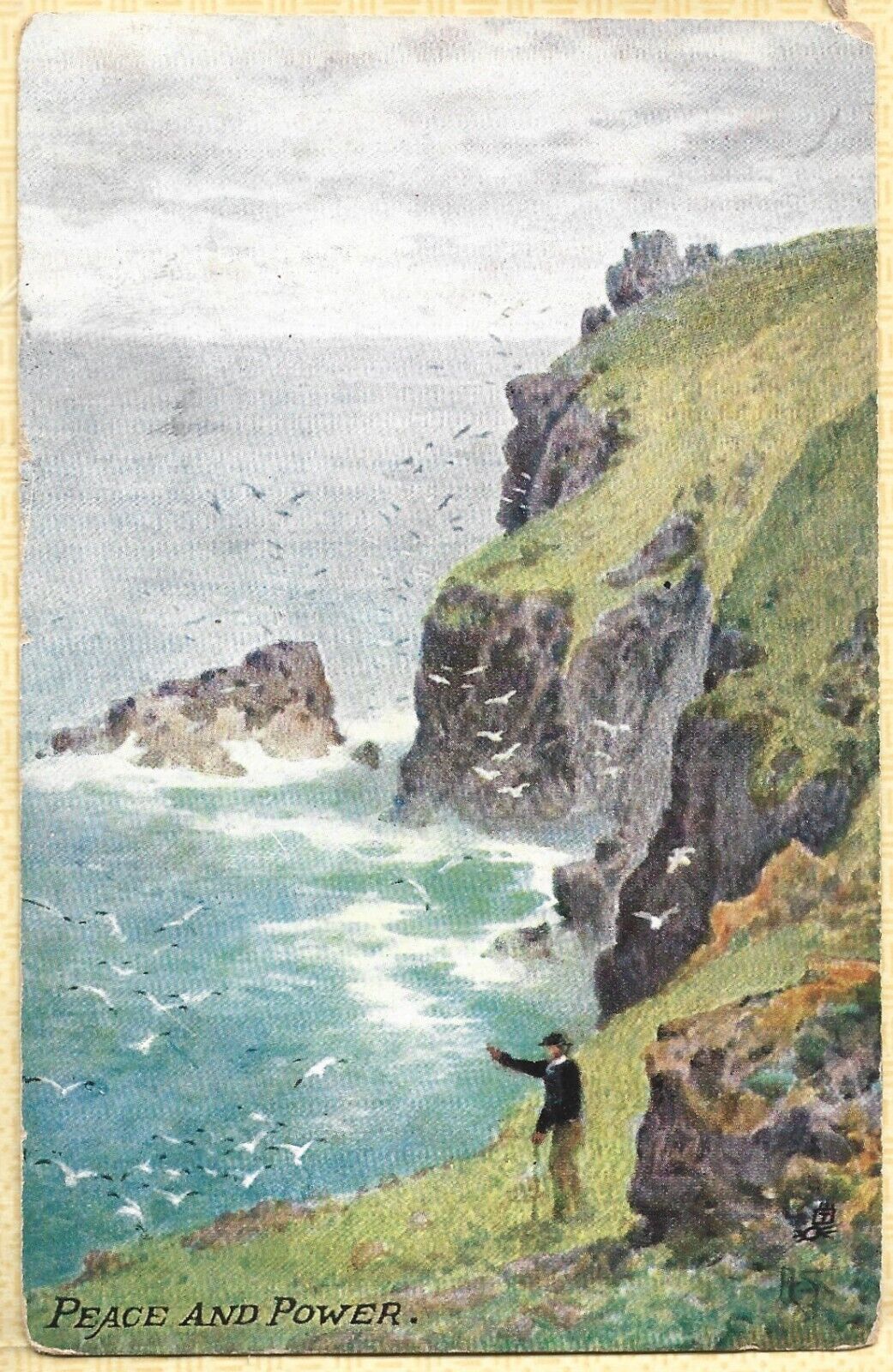 Tuck\'s Postcard  Peace and Power Oilette  Vintage Postcard