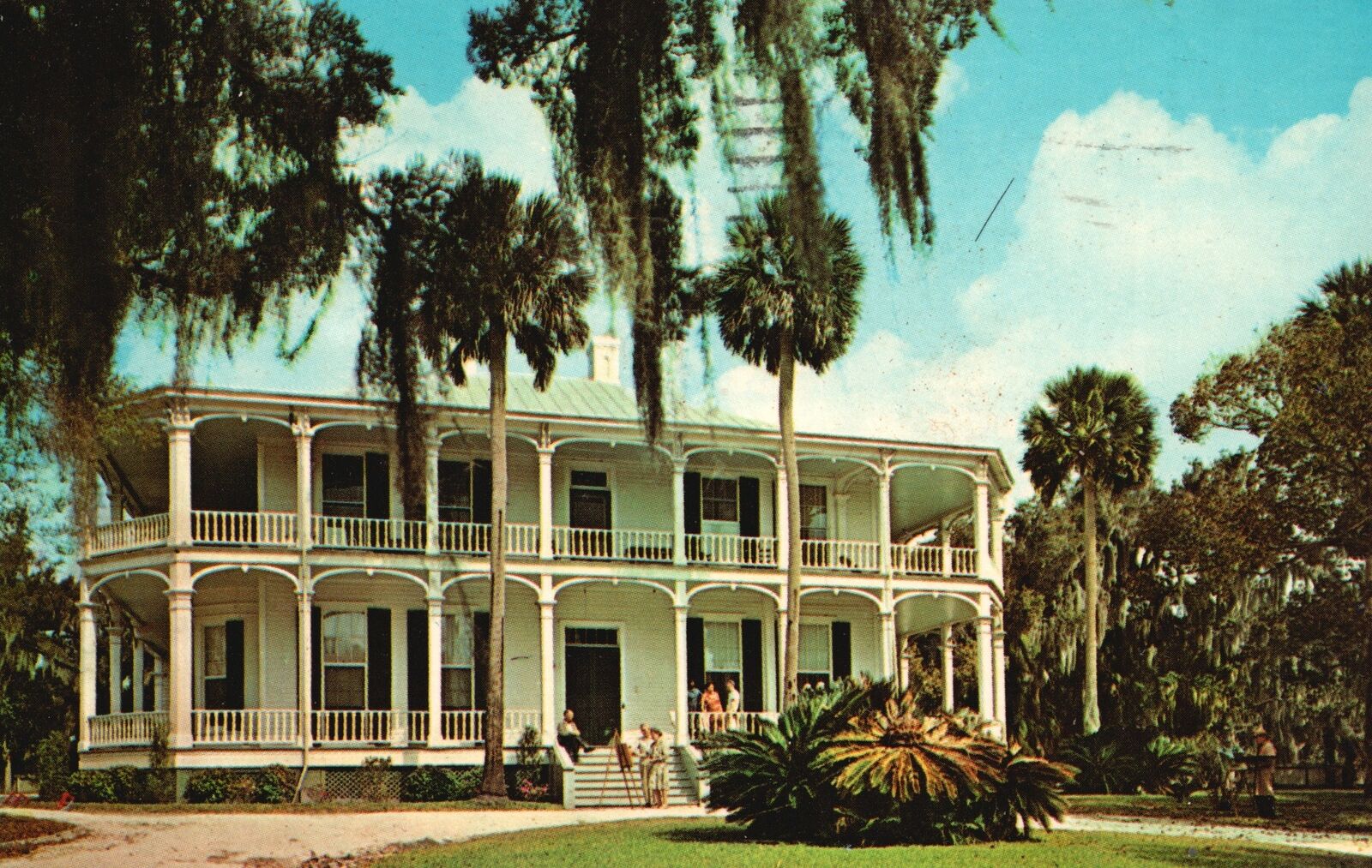 Vintage Postcard 1971 DeBary Mansion 100 Year Old Historical Cultural Center FL