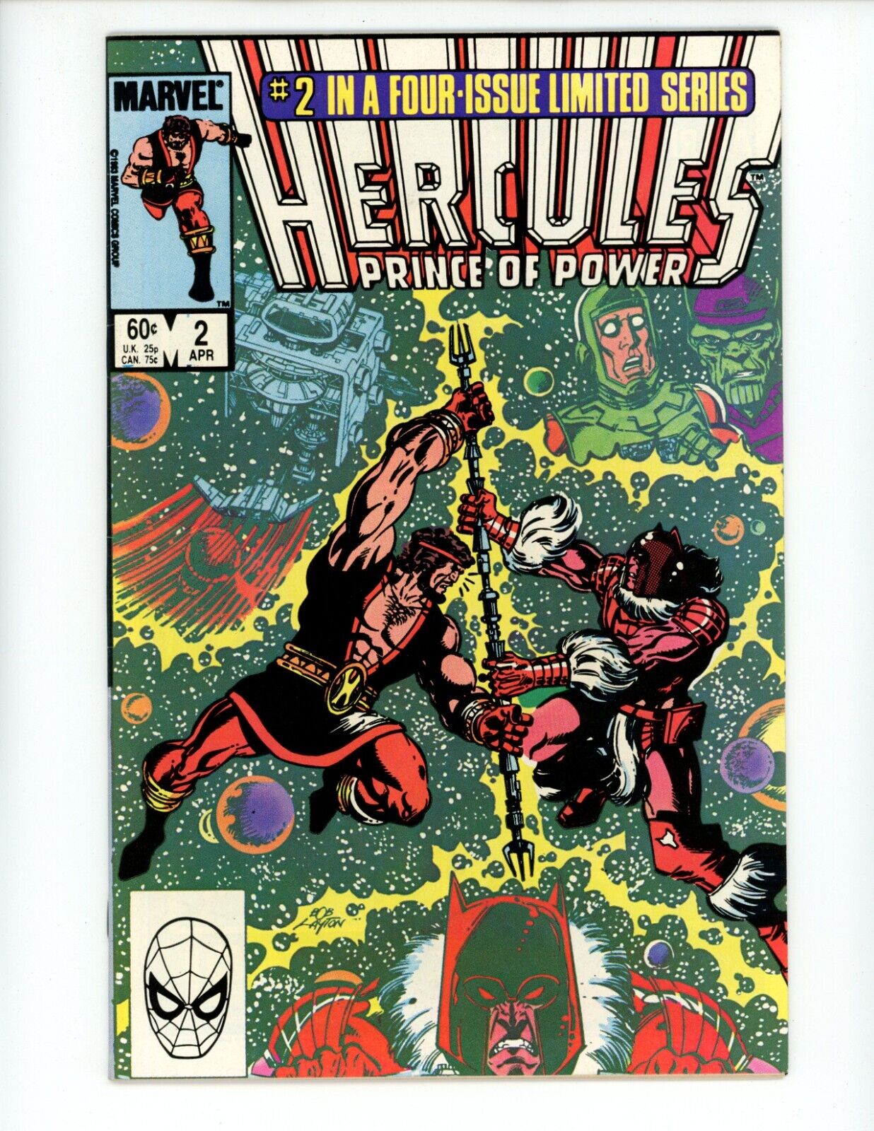 Hercules #2 Comic Book 1984 FN/VF Marvel 2nd Series Direct Comics