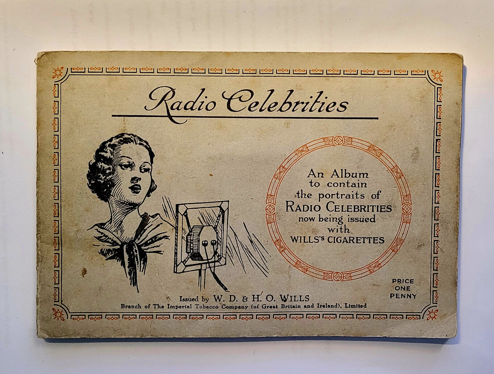 Vintage Radio Celebrities Stickers Album, 1934, Complete ,Wills