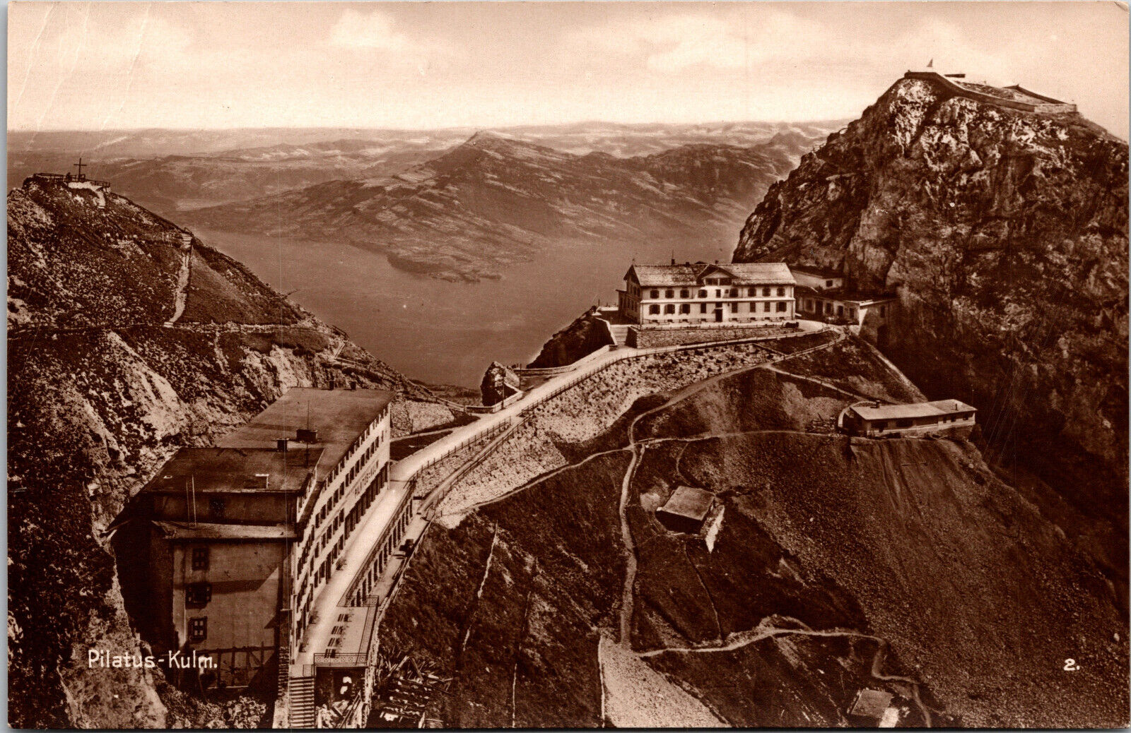 Cogwheel Mount Pilatus Kulm Lucerne Switzerland Trinks-Bildkarte Postcard RPPC