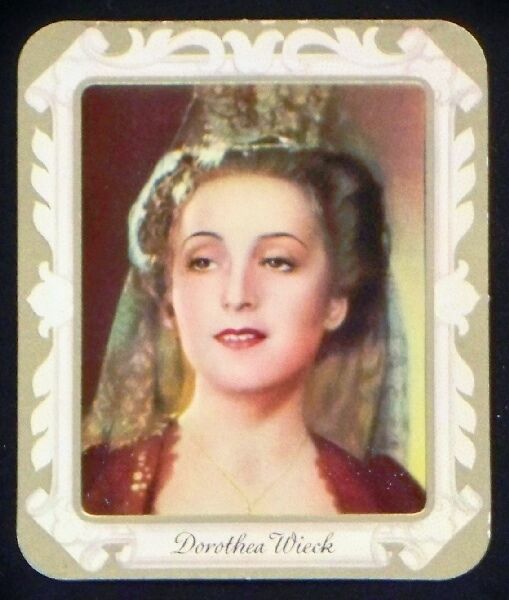#28 Dorothea Wieck 1936 Aurelia Sultan Film Star Embossed Cigarette Card