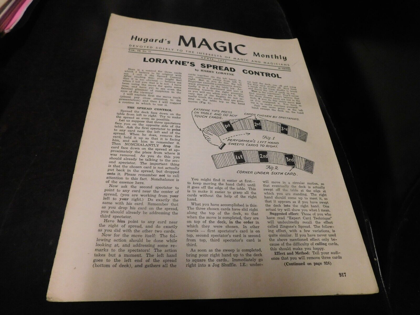Vintage Magic / Magician Literature: Hugard\'s Magic Monthly April 1952