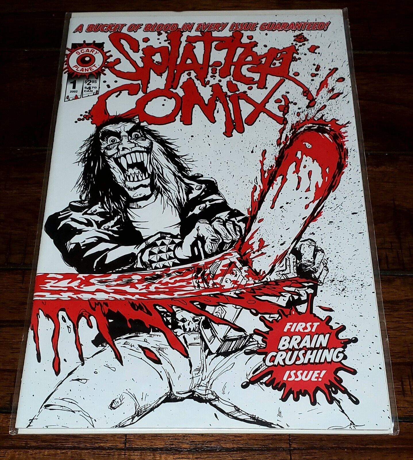 SCARY PLANET SPLATTER COMIX #1 1ST BRAIN CRUSHING ISSUE HORROR COMIC BOOK NM