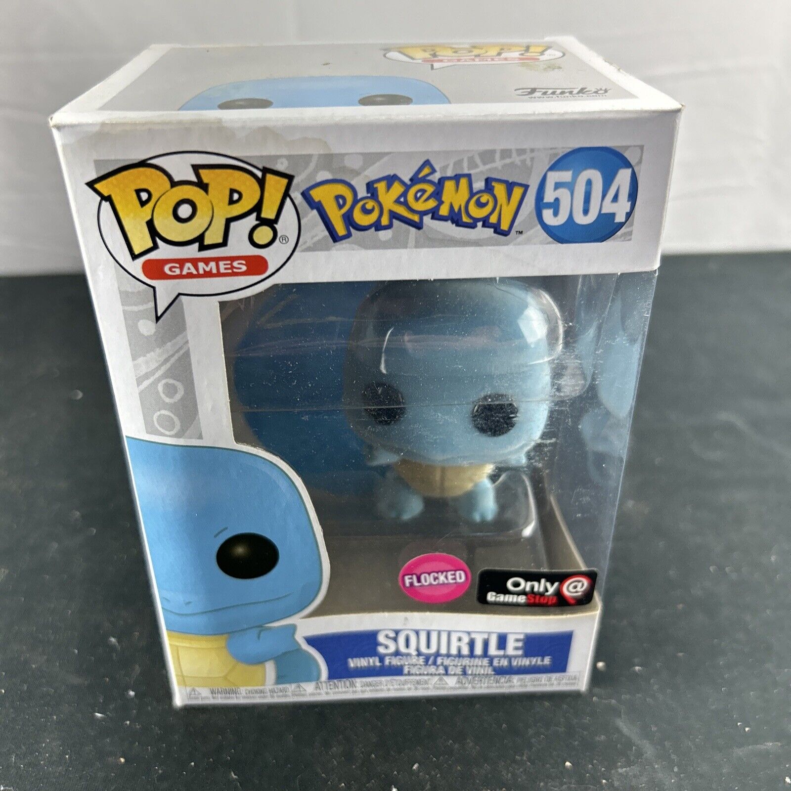 Funko Pop: Pokémon - Squirtle (Flocked) - GameStop (Exclusive) #504 Damaged Box