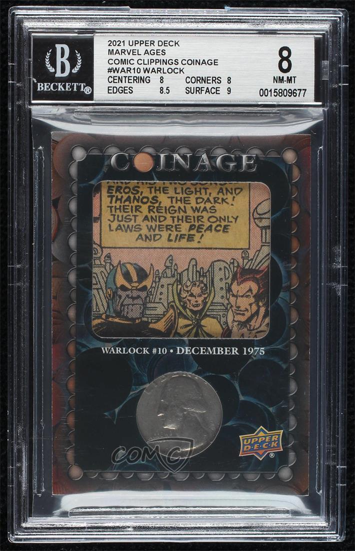 2020 Upper Deck Marvel Ages Comic Clippings Coinage /25 Warlock #10 BGS 8 0n2c