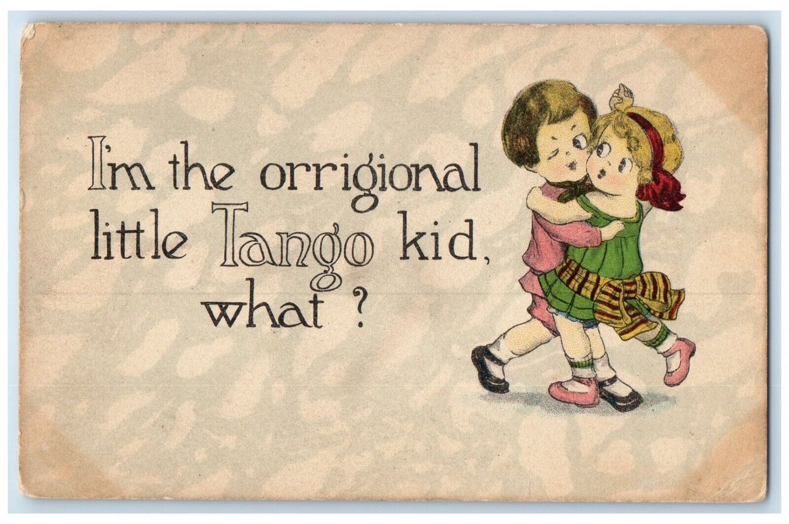 c1910\'s Little Tango Kid Dancing Laurens New York NY Posted Antique Postcard