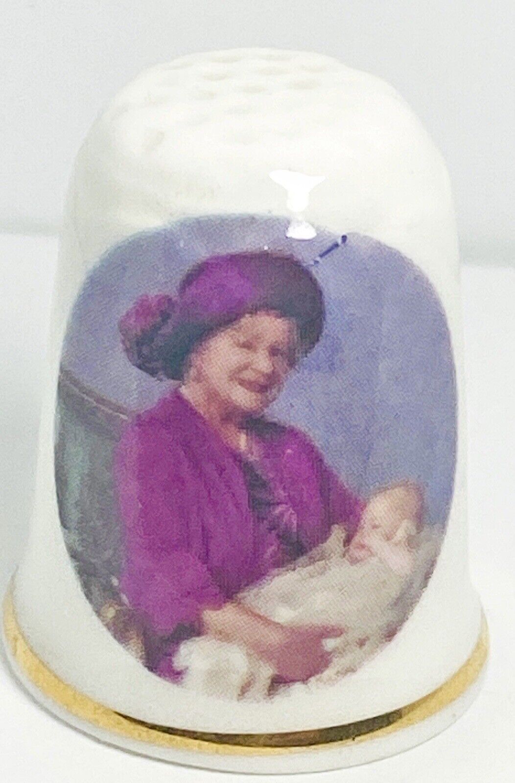 Queen Mother with Prince Henry “Harry” Thimble England St. George China