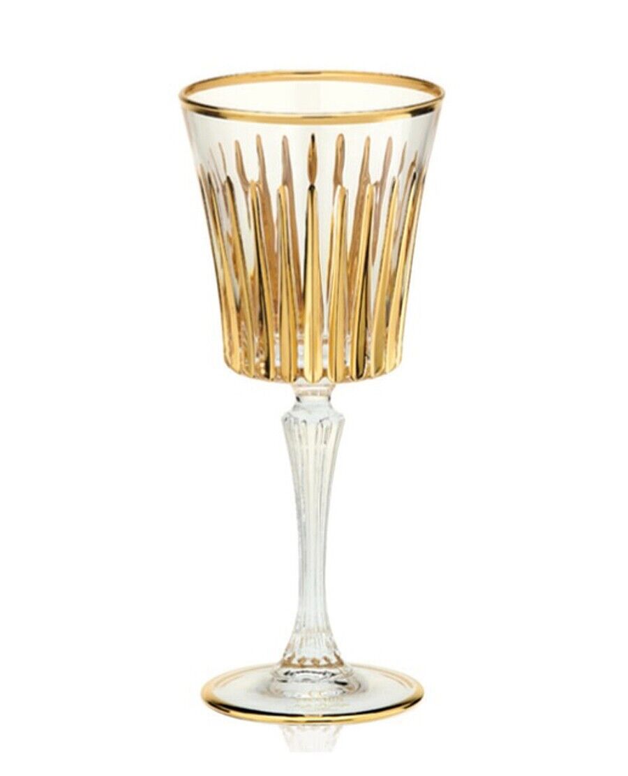VICENZA 24K GOLD VENETIAN CRYSTAL WINE GLASS - EACH