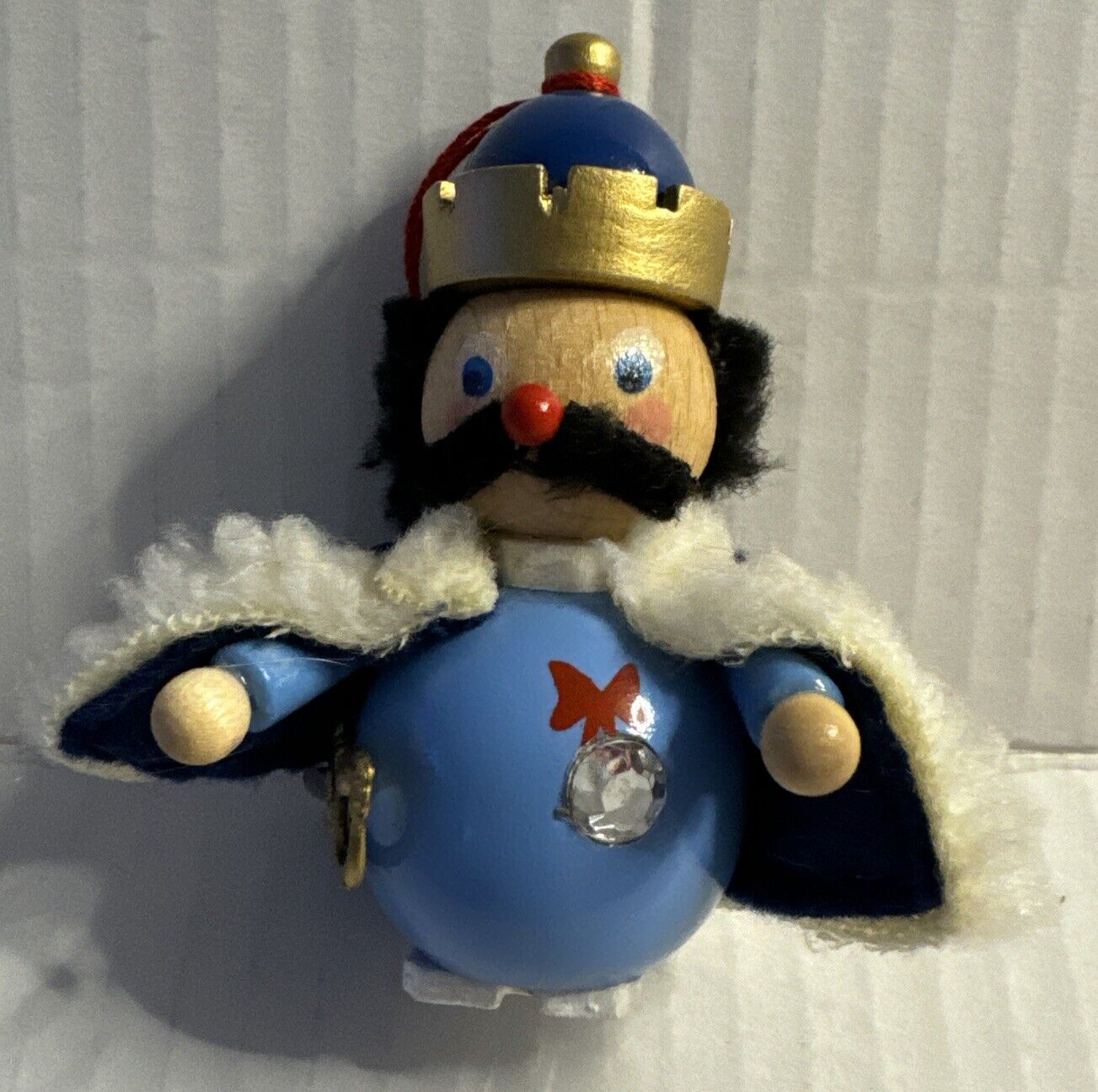 Vintage Steinbach King w/ Cape and Sword Christmas Ornament Handmade Germany 
