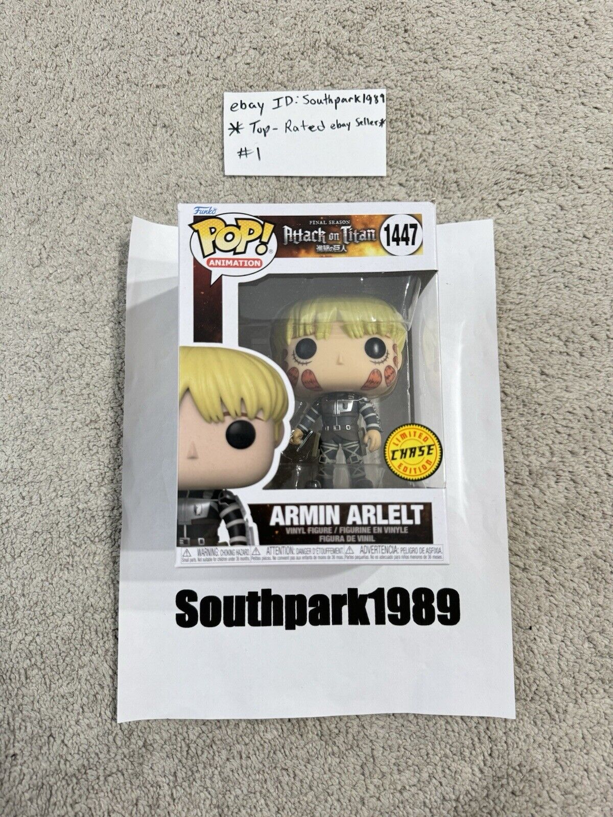 Attack on Titan Armin Arlelt Limited Edition Chase Funko Pop #1447 *IN HAND* #1