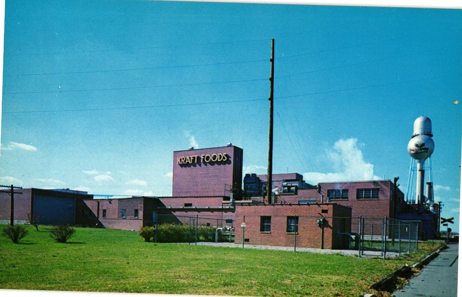 Kraft Foods Plant Kendallville Indiana Chrome Postcard Vintage