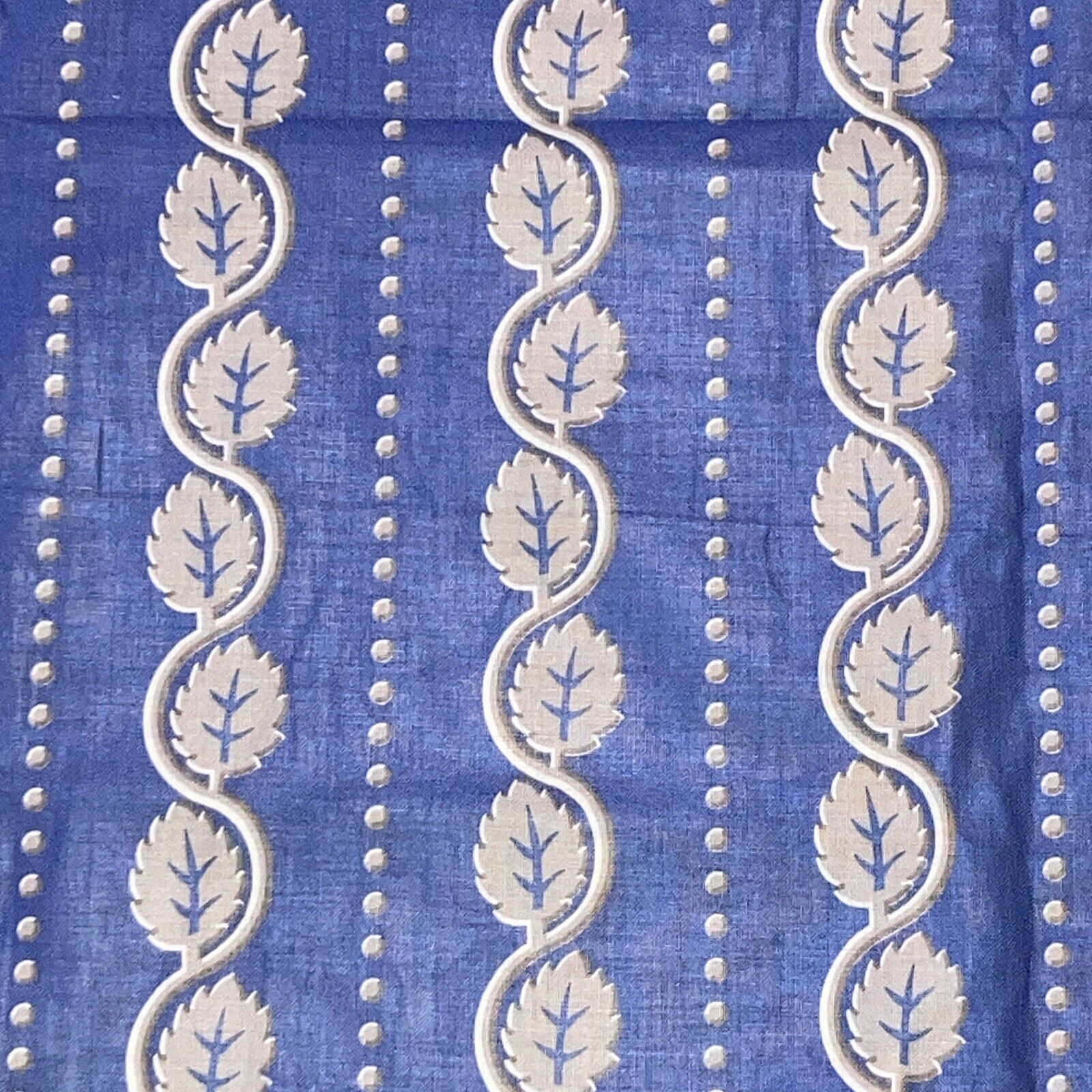 Early Vtg 1930s 4.5 Yds Polished Cotton Fabric 36W Blue Sundour Unfadable