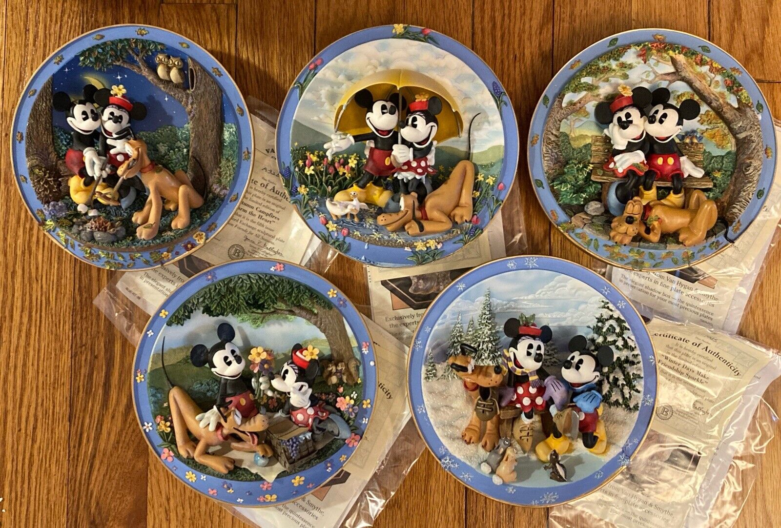Rare Bradford Exchange Mickey & Minnie Mouse Lot Of 5