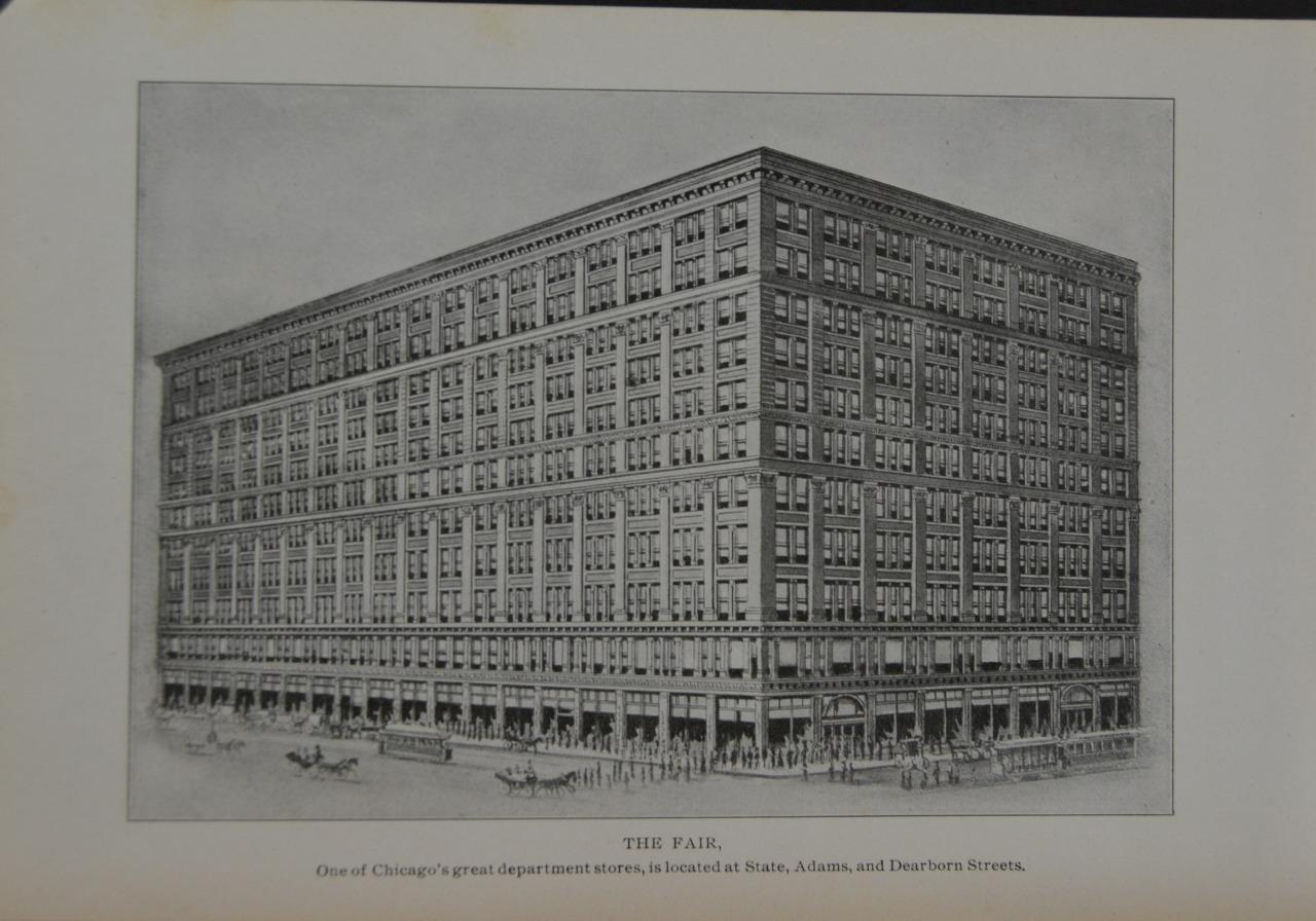 Chicago Downtown Rand McNally Building Architecture Antique Art Print 1902