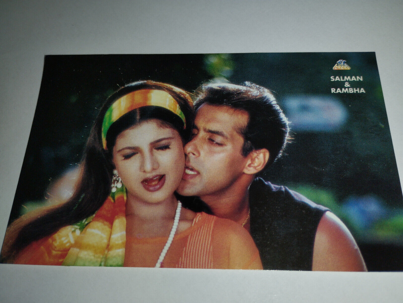 Bollywood actors: Salman Khan & Rambha - Rare postcards postcard