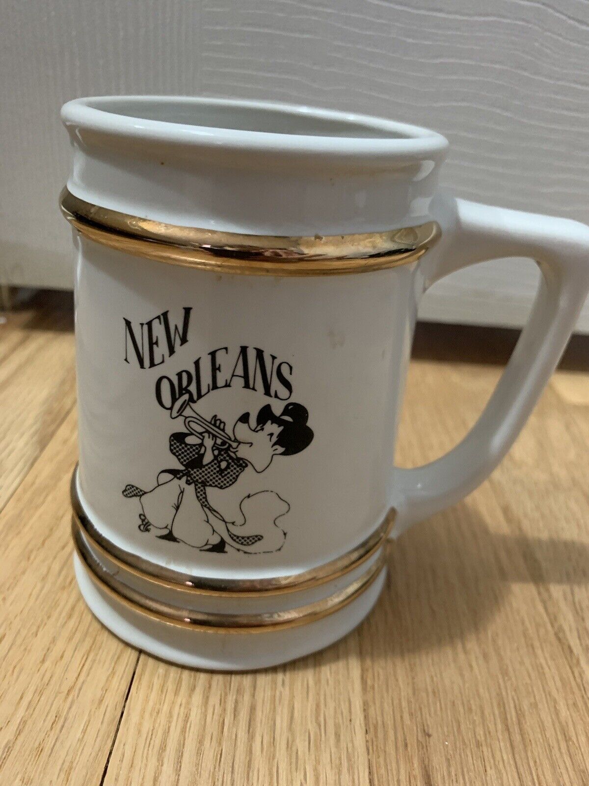 Jim Beam New Orleans Mug 1982 Fox On Horn Bottle Club Convention Mint Condition