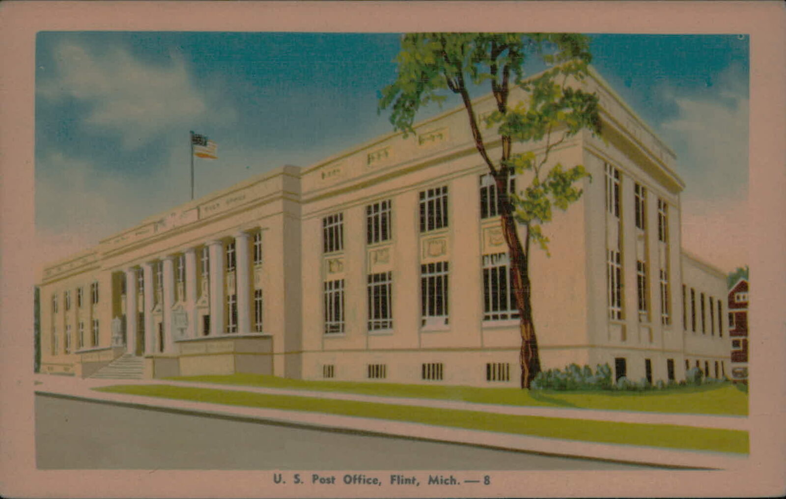 Postcard: non U.S. Post Office, Flint, Mich. 8