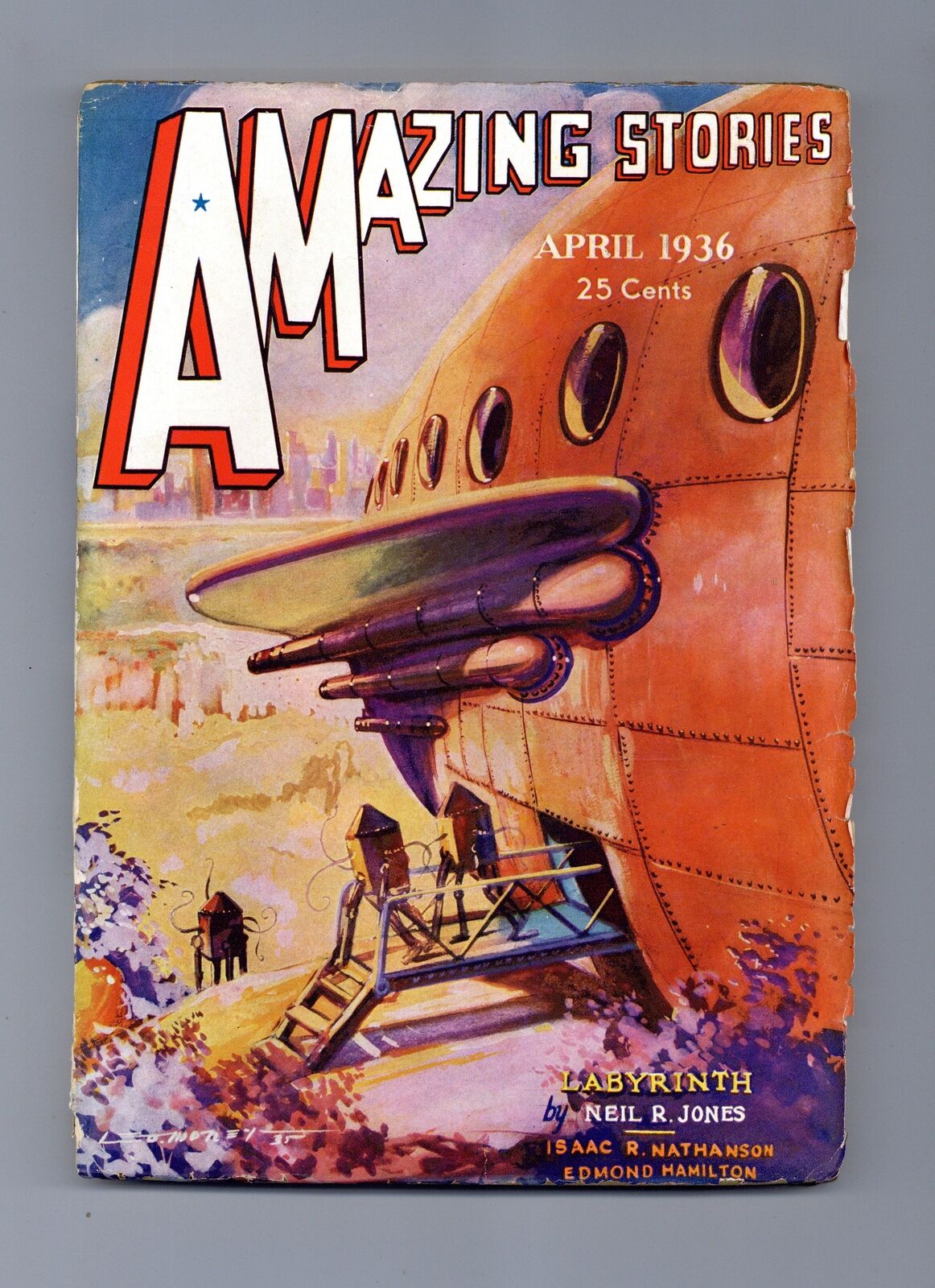 Amazing Stories Pulp Apr 1936 Vol. 10 #9 VG