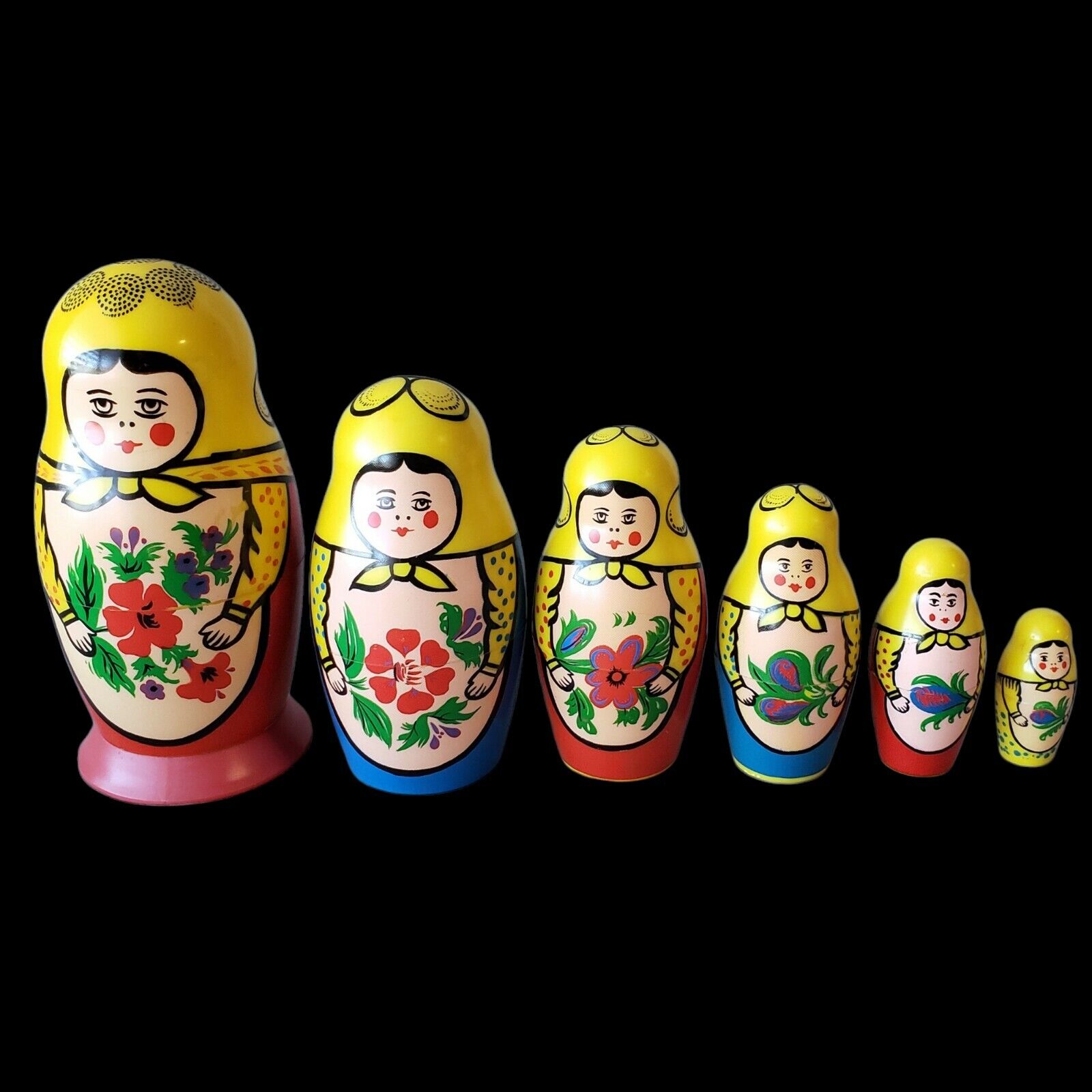 VTG Eichhorn Nesting Dolls Matryoshka Babushka MCM Mid Century 1950s German Made