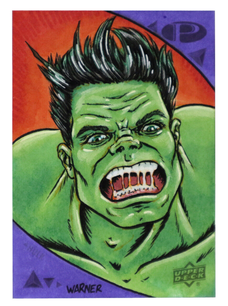 2019 Marvel Premier Hulk Sketch Card J Lynn Warner Art Upper Deck 1/1