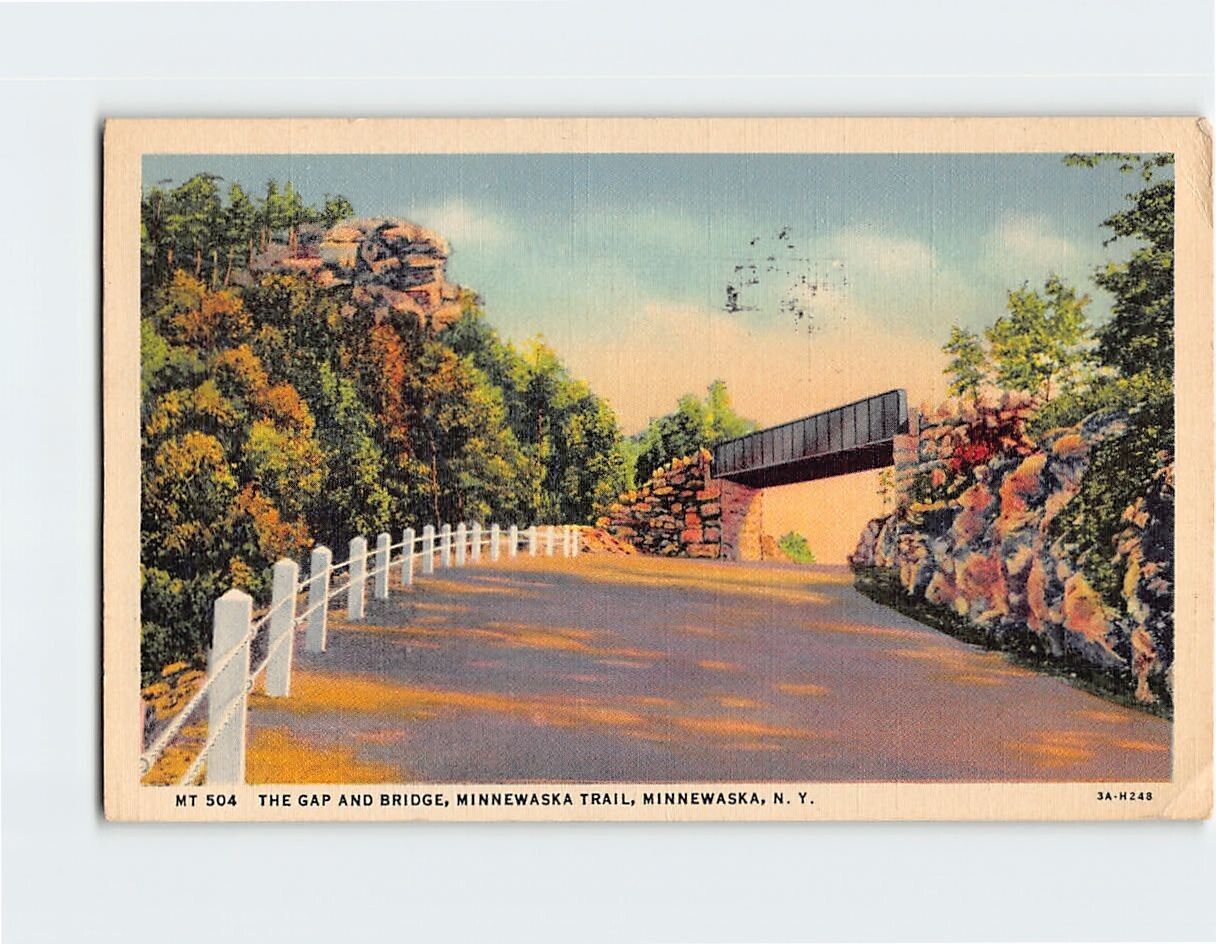 Postcard The Gap & Bridge Minnewaska Trail New York USA