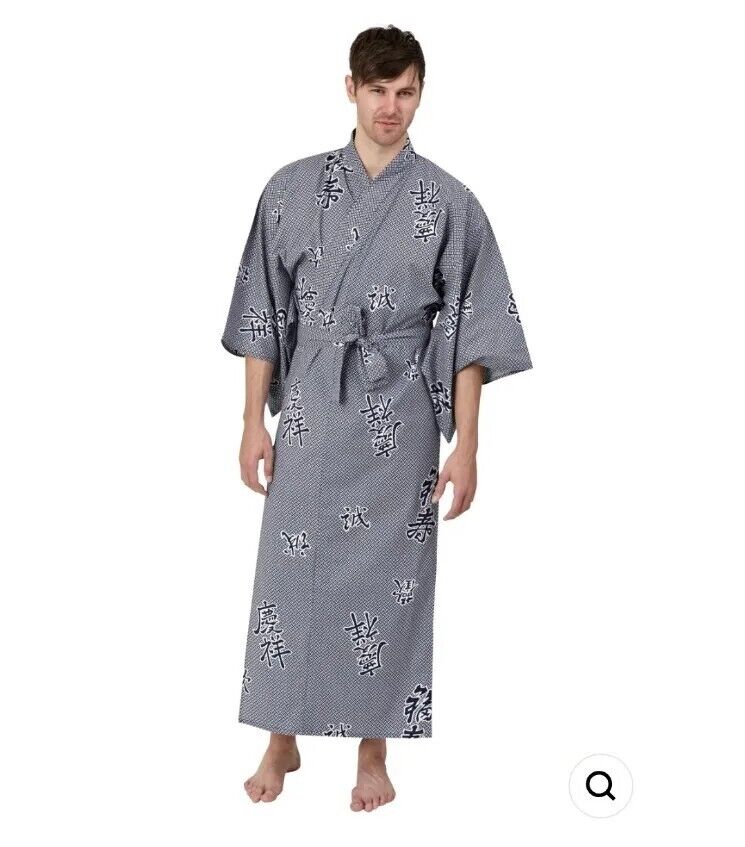 japanese kimono robe Men,VTG Cotton lightweight
