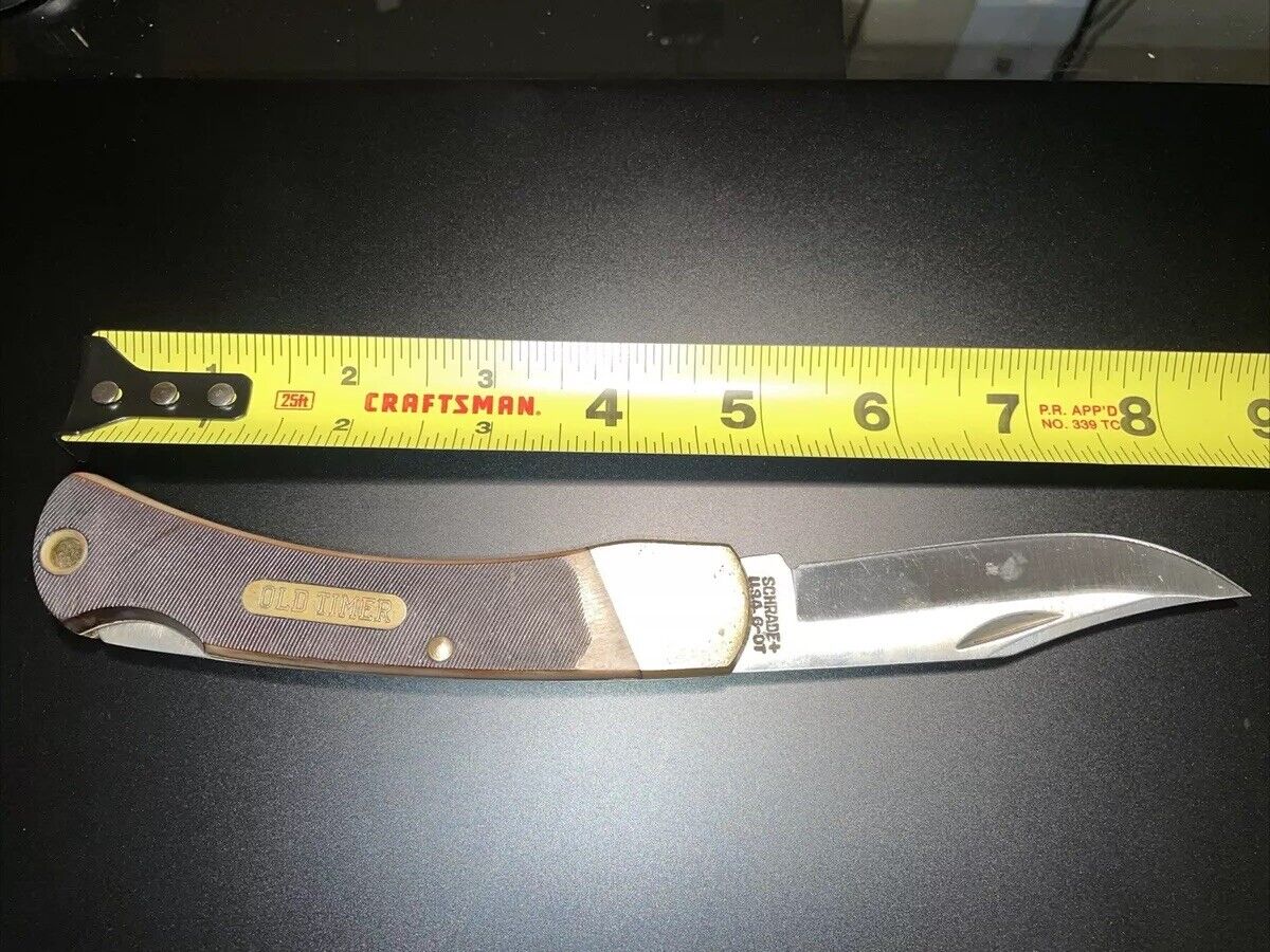Schrade+ Old Timer 6-0T Pocket Blade Knife Lock Back 60t
