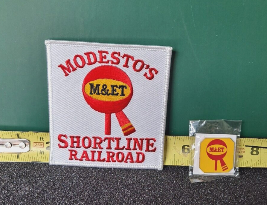 M&ET Modesto & Empire Traction Shortline Railroad Patch & Pin Combo Deal