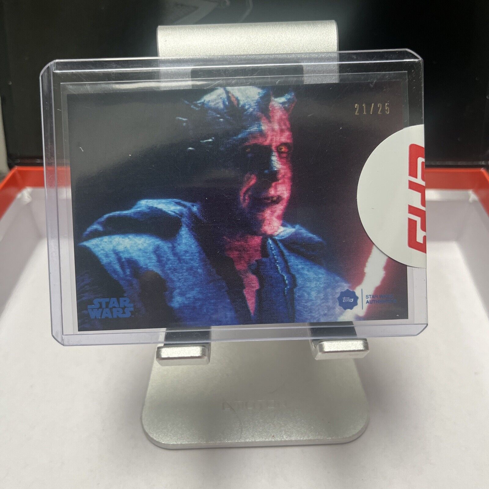 Topps Star Wars Authentics Maul Blue Parallel 21/25 Ray Park/Sam Witwer Sealed