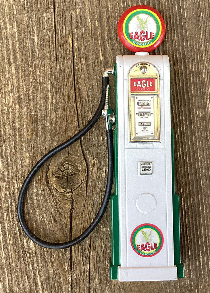 Road Signature Eagle Gasoline Replica Gas Pump 5” Die Cast Toy 1/18 Scale