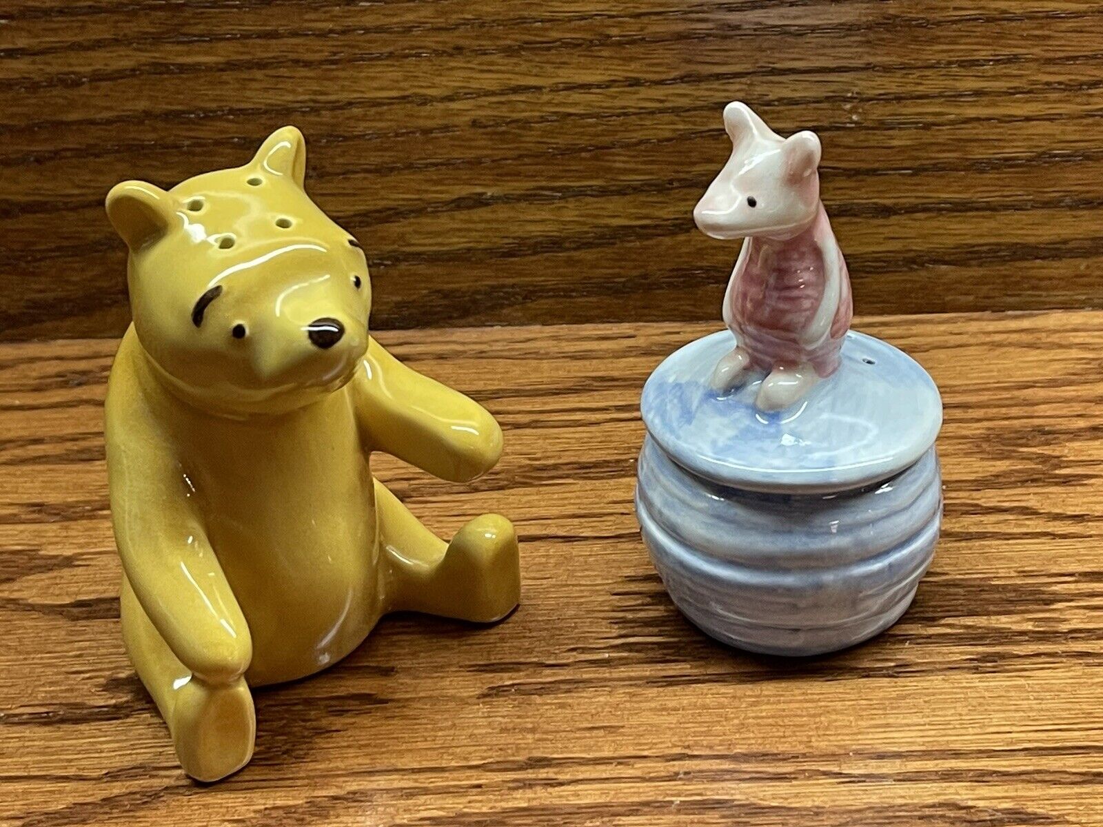 Vintage Winnie Pooh Bear & Piglet 4” Salt And Pepper Shakers Treasure Craft