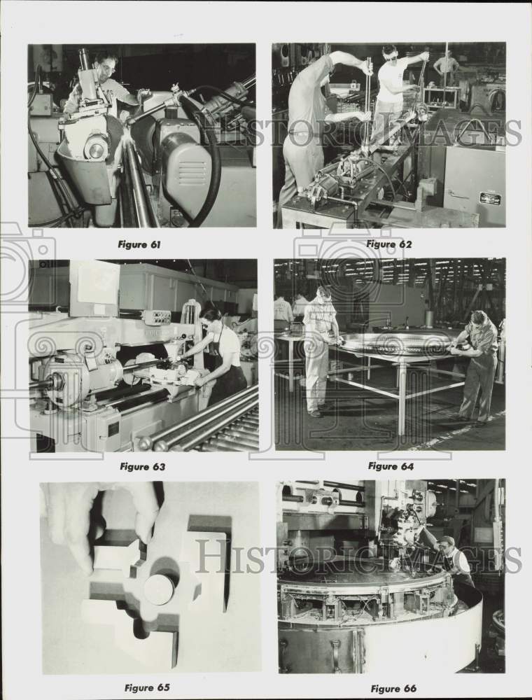 1951 Press Photo Men working on tanks at the Cleveland Tank Factory - nei50400