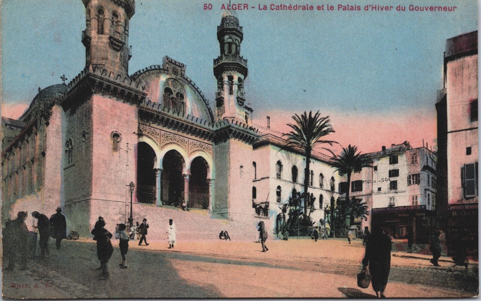 Algeria Algiers Alger La Cathedrale et la Palais d\'Hiver du Gouverneur C170